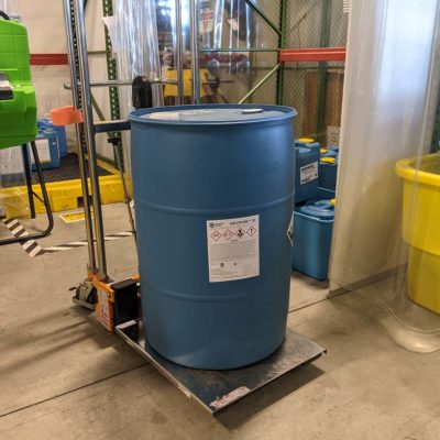 55-gallon drum of sodium chlorite